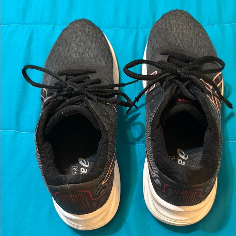 ASICS Black and White Running Shoes